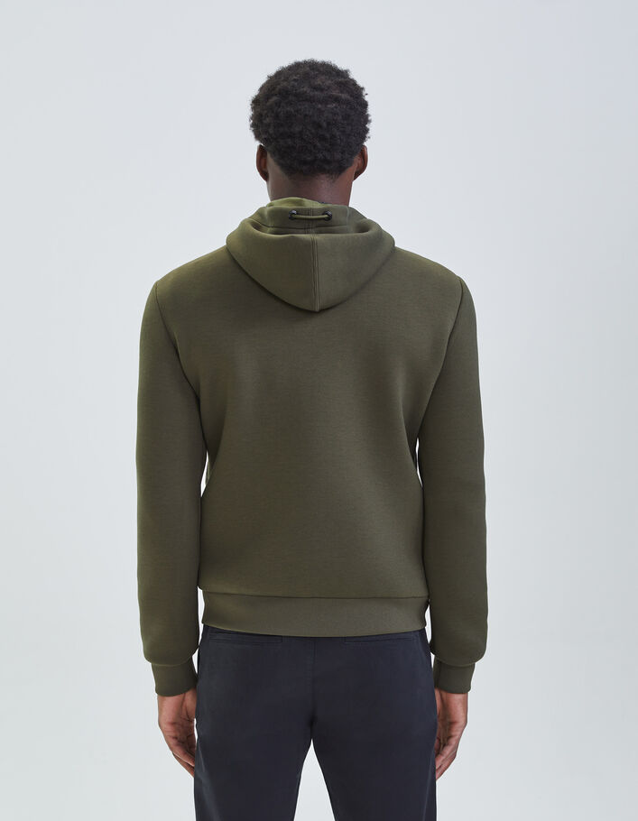 Sous-doudoune kaki matelassée bi-matière Homme