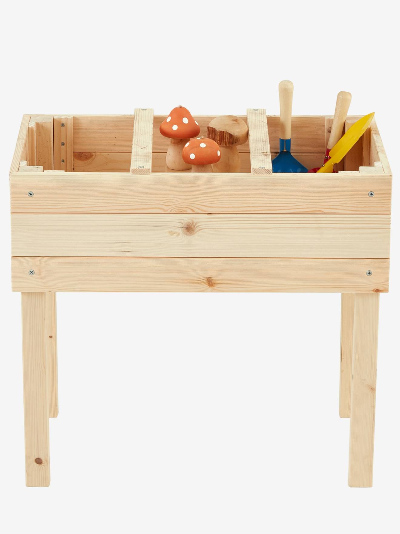 Vertbaudet Pflanzkiste aus Holz, Hochbeet - beige