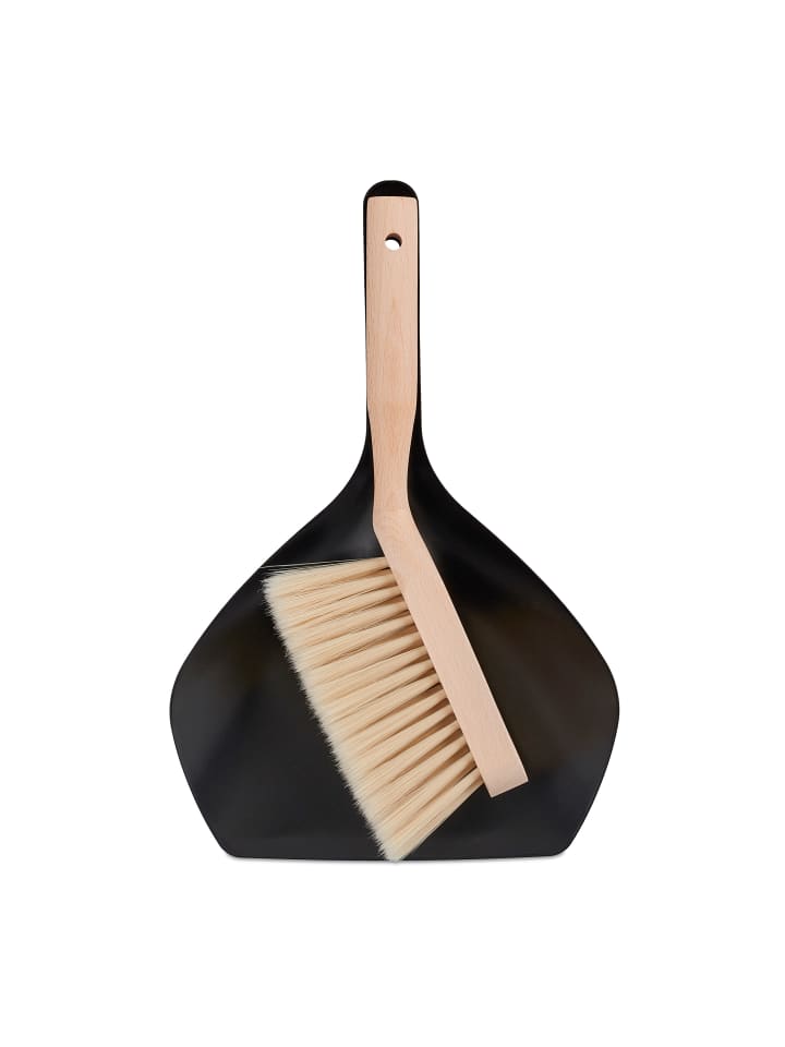 relaxdays Kehrgarnitur in Schwarz/ Natur günstig kaufen onesize