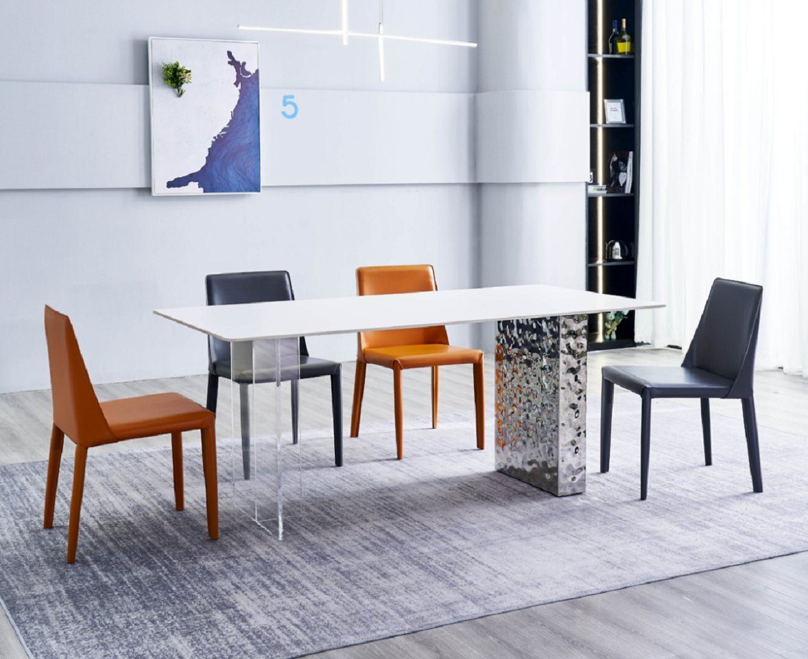 JVmoebel Esszimmer-Set Luxus Esszimmer 4х Stühle Sitzgruppe Esstisch Neu, (5-St., Esstisch + 4x Stühle), Made in Europa