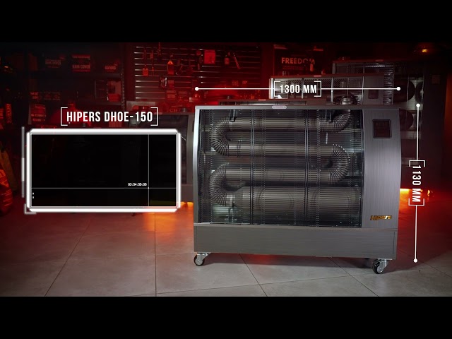 Hipers 722316860 WDP100IS Infrarot-Dieselheizung Pro 29 kW Edelstahl-Motiv 2000-4600 m³