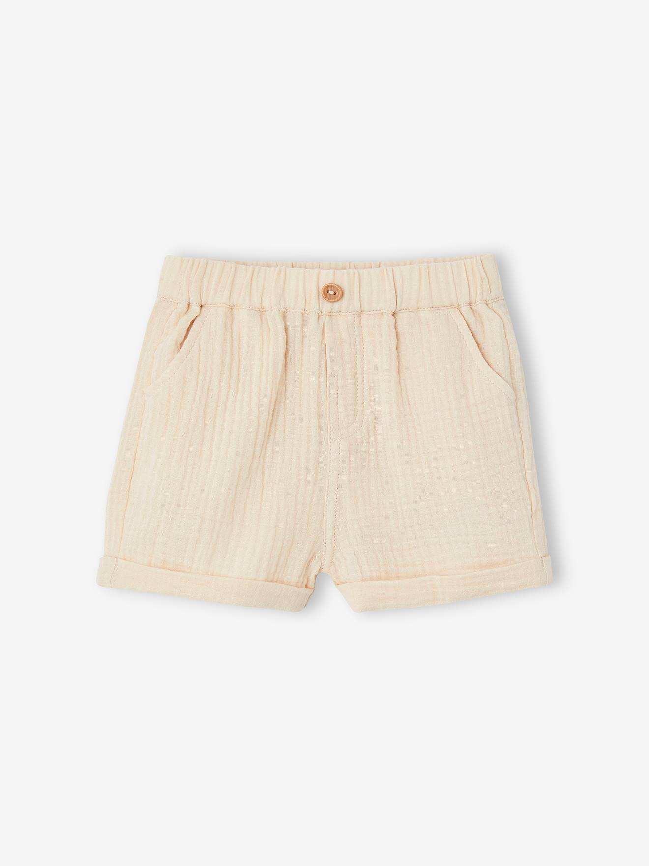 Vertbaudet Baby Musselin-Shorts - blau