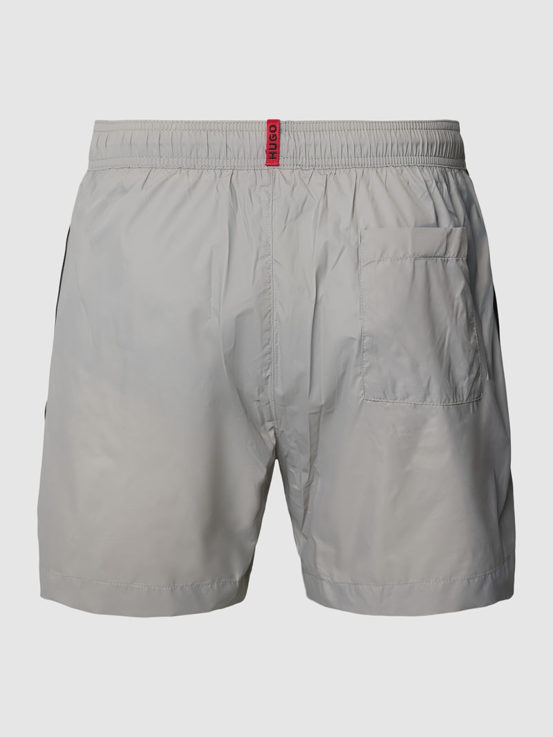 Badehose mit elastischem Bund Modell 'FAB' in mittelgrau
