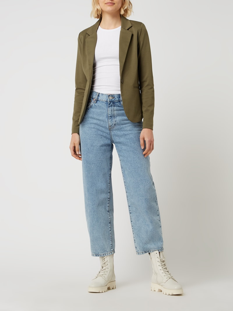Blazer mit Reverskragen Modell 'Kate' in olivgrün