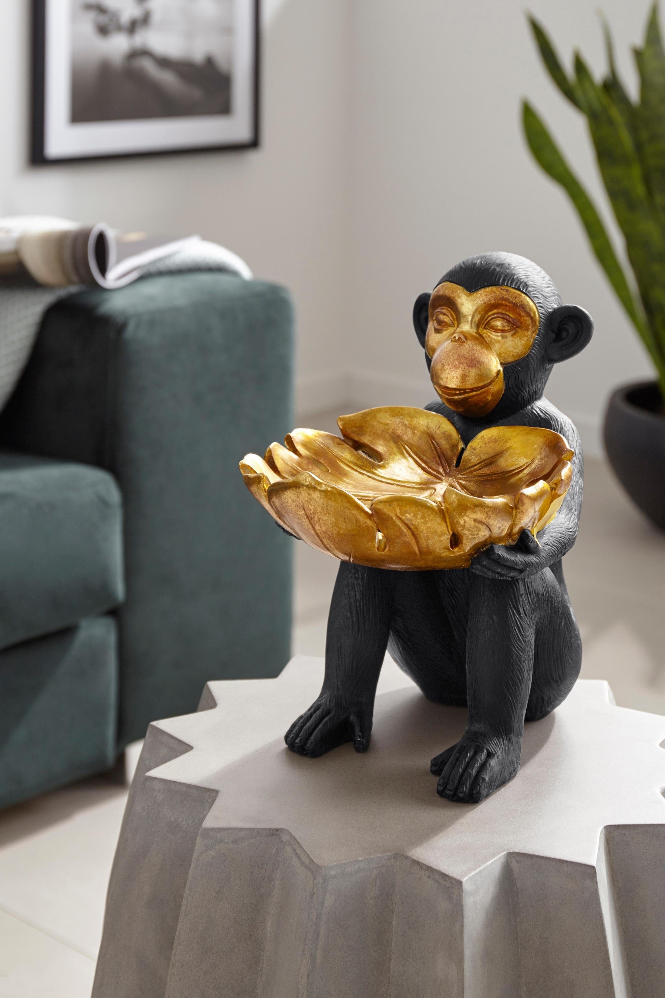 Leonique Dekofigur Affe mit Schale