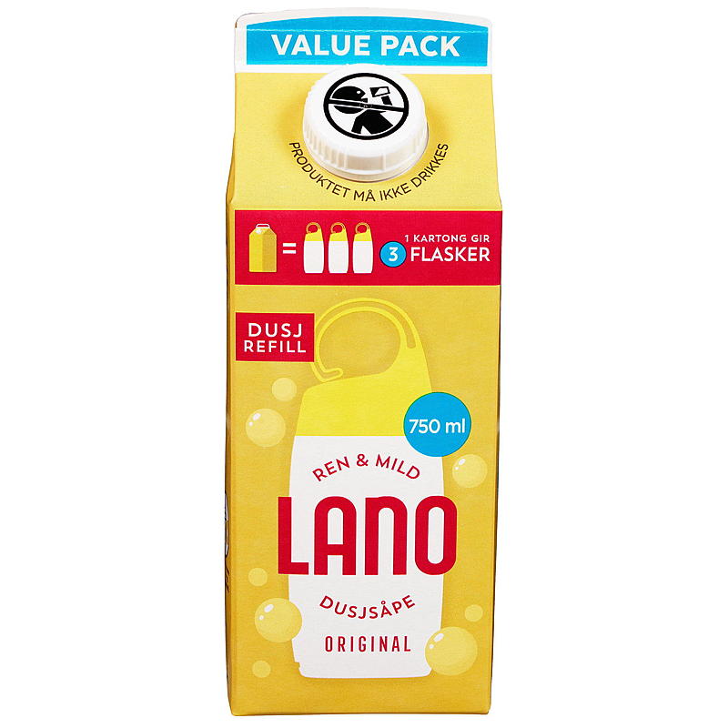 Lano Dusjsåpe 750 ml refill Lano
