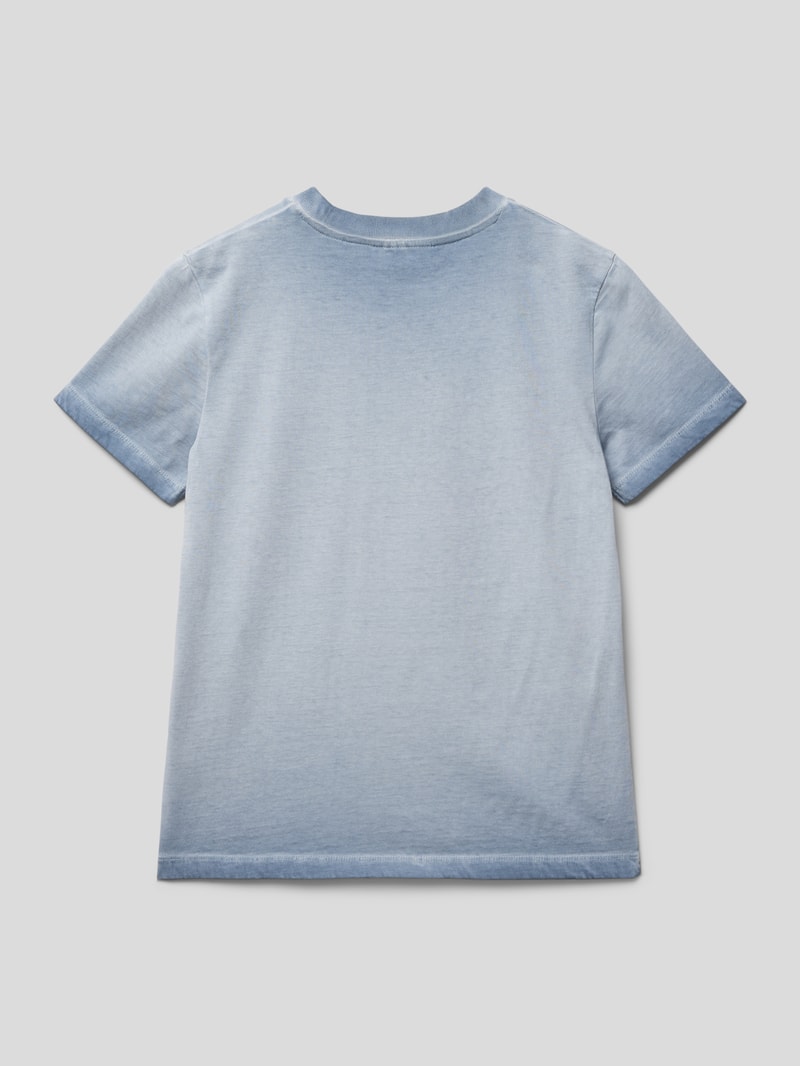 T-Shirt mit Rundhalsausschnitt in blau