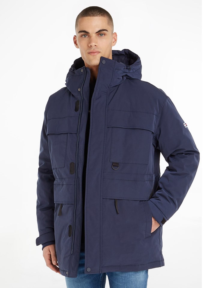 Tommy Hilfiger Parka in Dunkelblau günstig kaufen