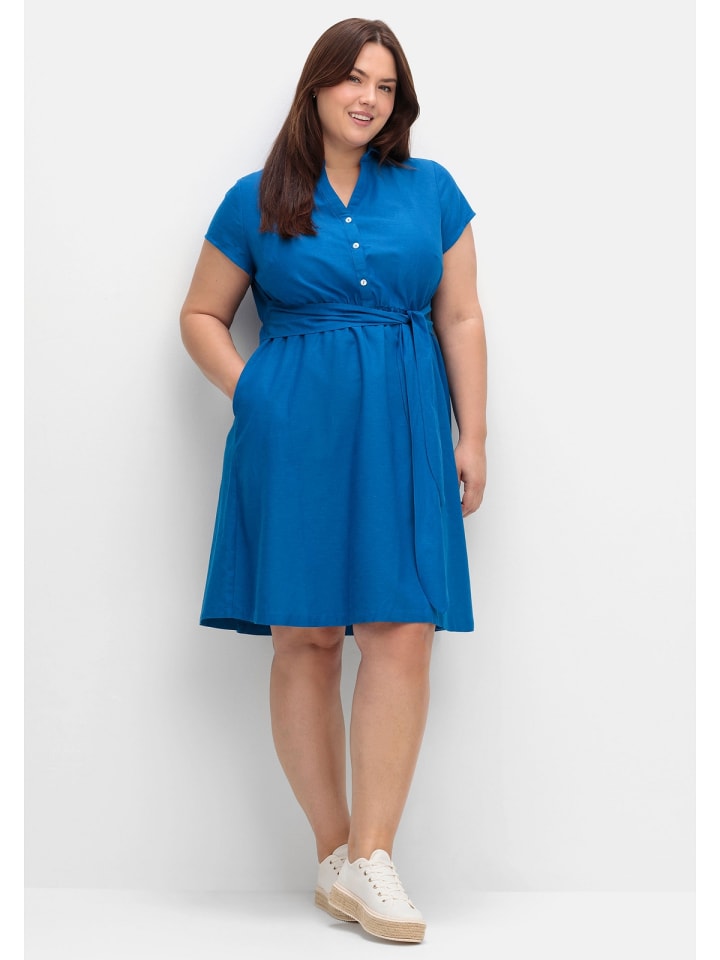 sheego Blusenkleid in kobalt günstig kaufen