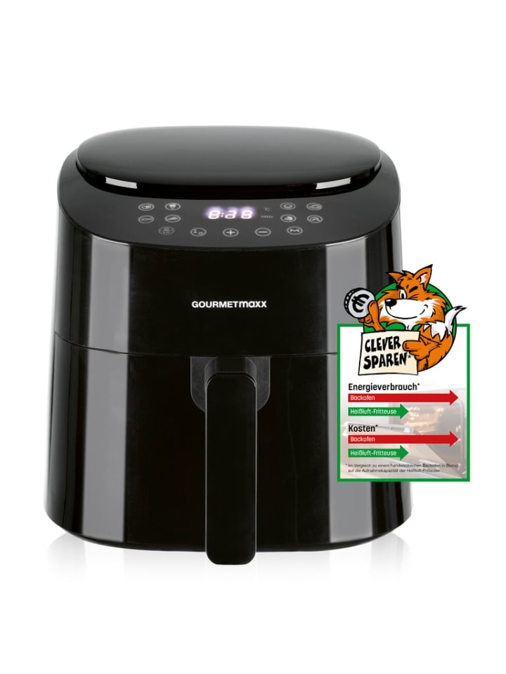 Gourmetmaxx GOURMETmaxx Heißluft-Fritteuse Digital - 4,5l - 1400W - schwarz günstig kaufen onesize