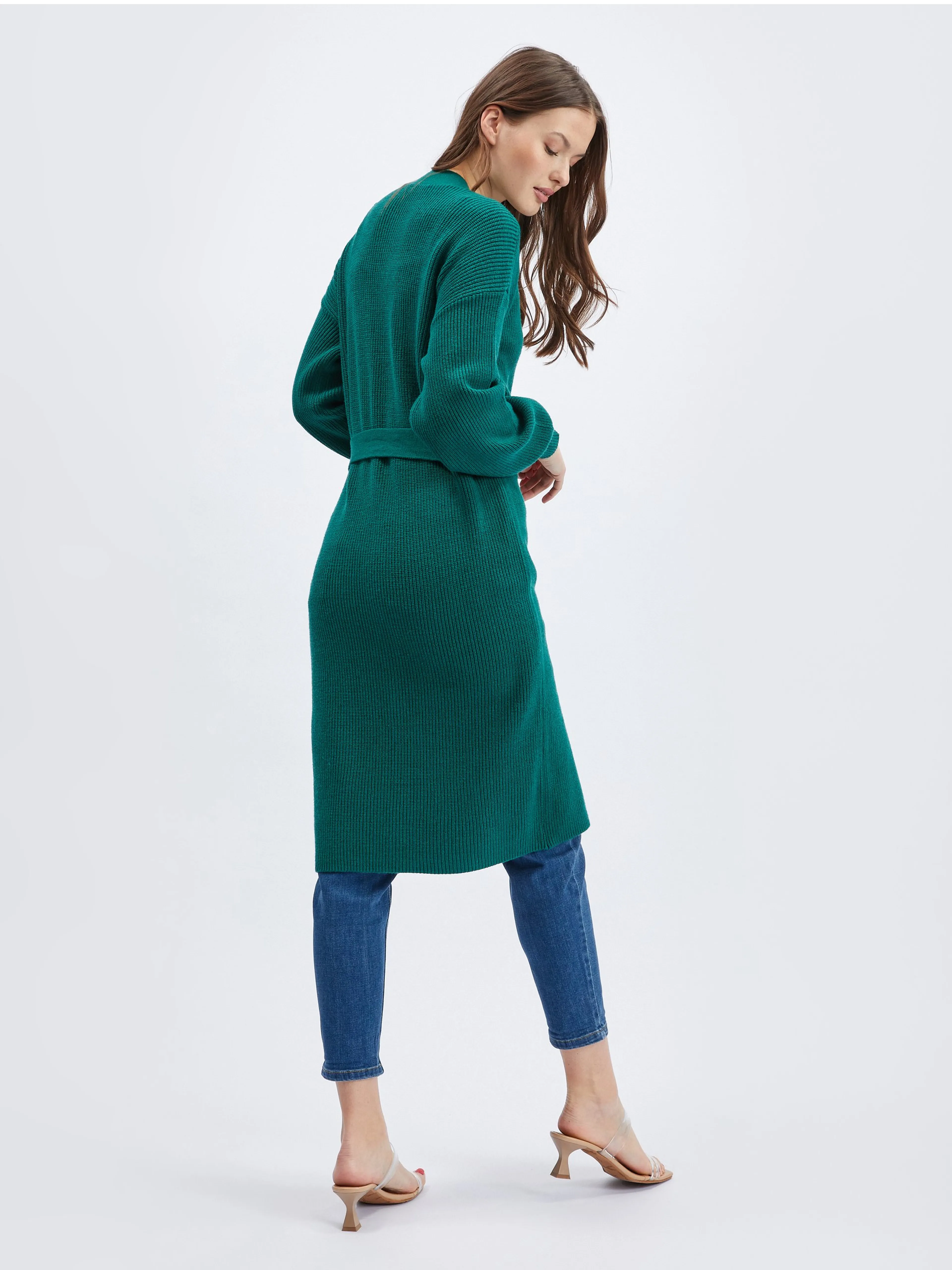 Petrolfarbener Damen Long Cardigan ORSAY