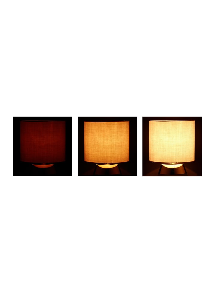 relaxdays Nachttischlampe in Grau/Kupfer - (H)32,5 x Ø 18 cm günstig kaufen onesize