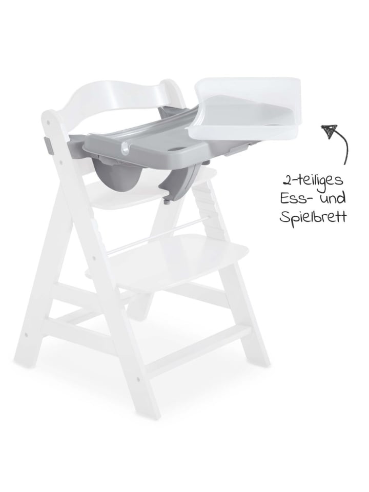 Hauck Alpha Tray - 2-teiliges Essbrett & Tisch für Alpha in grau günstig kaufen onesize