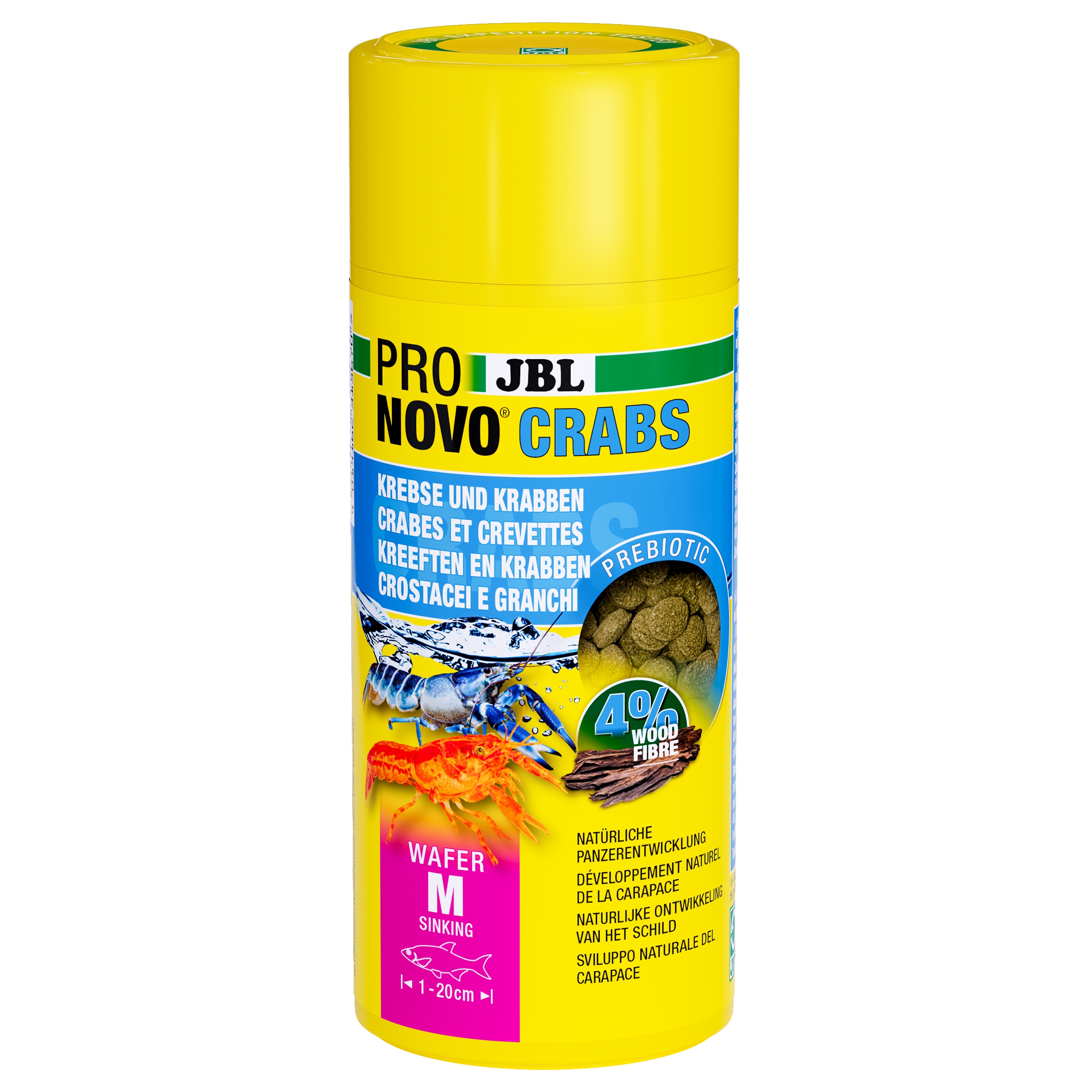 JBL Hauptfutter JBL PRONOVO Hauptfutter-Wafer für Krebse, Krabben Scherengarnelen M 250 ml