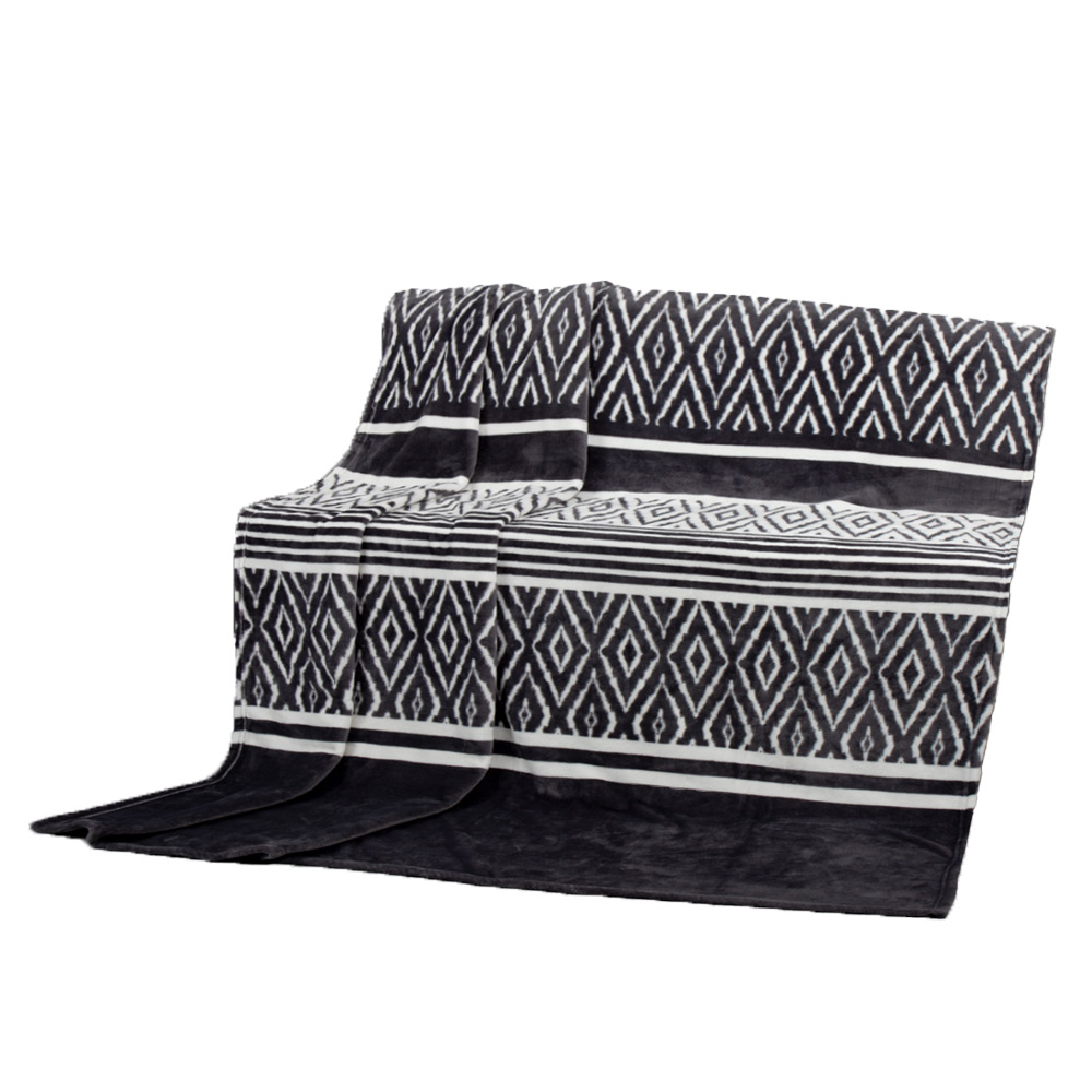 Dreamtex Kaschmirtouch-Decke, ca. 150 x 200 cm - Ornament Rauten