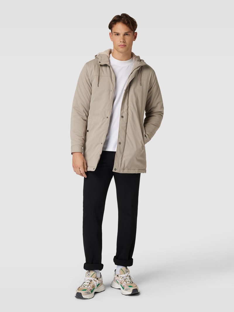 Parka mit Kapuze Modell 'ALEXANDER' in beige