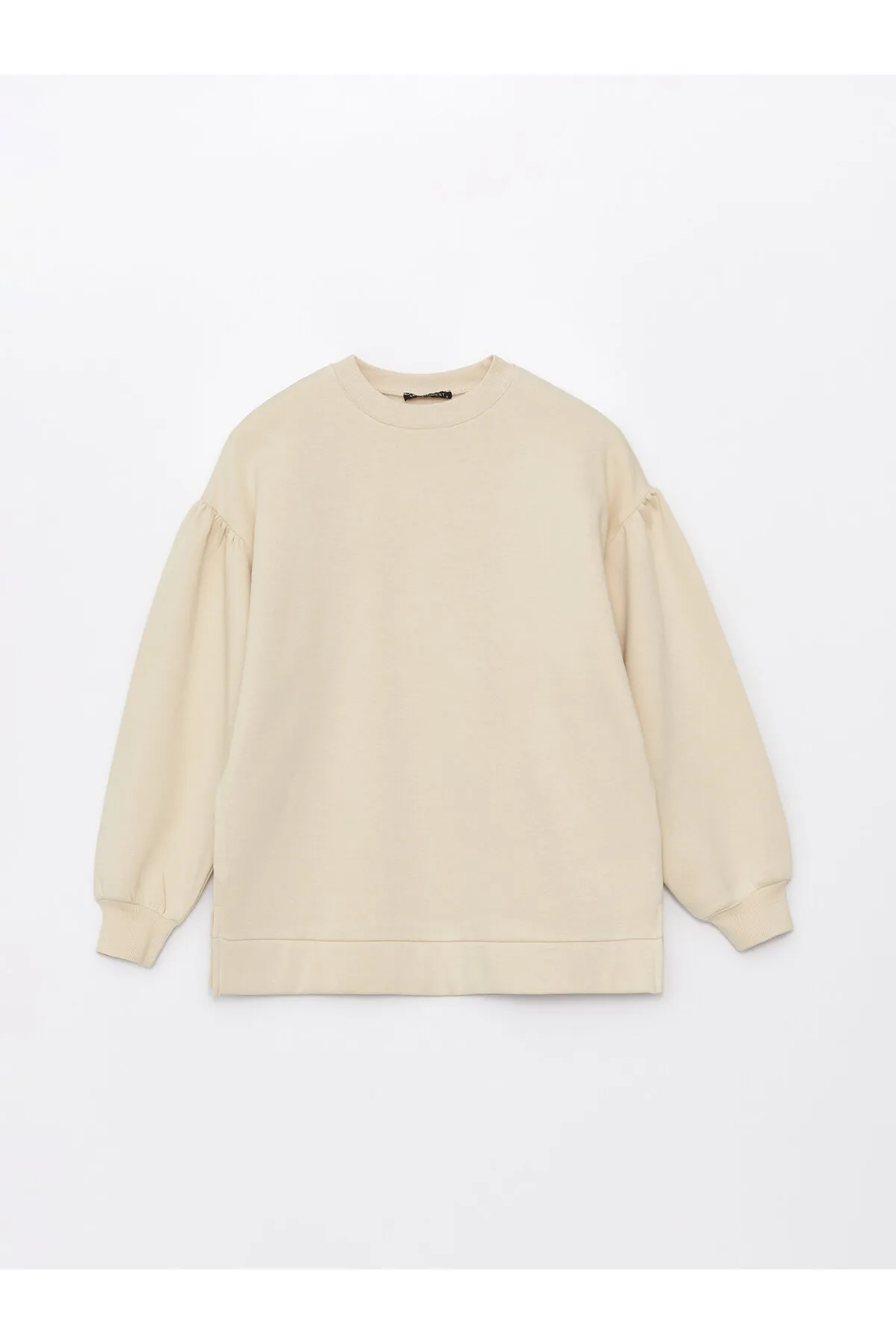 LC Waikiki  Rundhalsausschnitt, einfarbig, langärmelig, Damen-Sweatshirt-Tunika