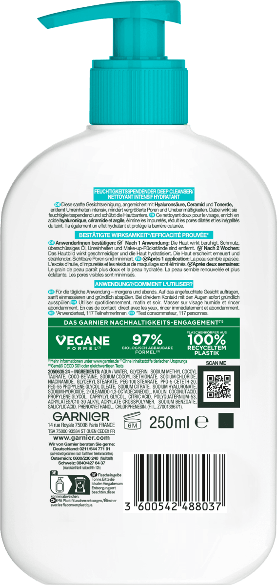 Reinigungsschaum Hautklar Hydrating Deep Cleanser, 250 ml