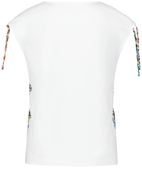 Gemustertes Top mit Raffung