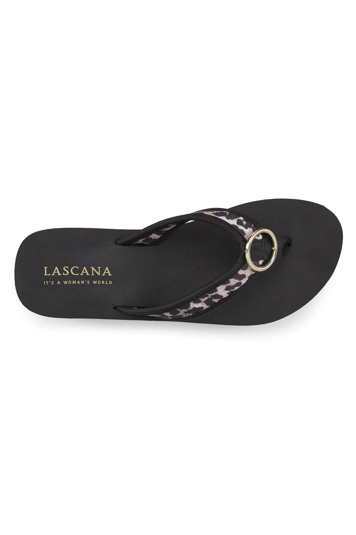 LASCANA  Sandalette - Schwarz - Flacher Absatz