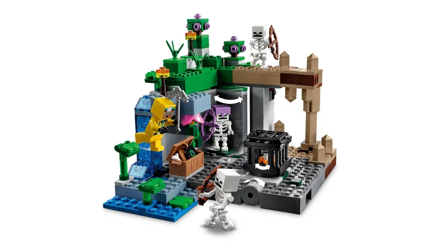 LEGO Minecraft 21189 Das Skelettverlies, Höhle, Spielzeug Set mit Figuren