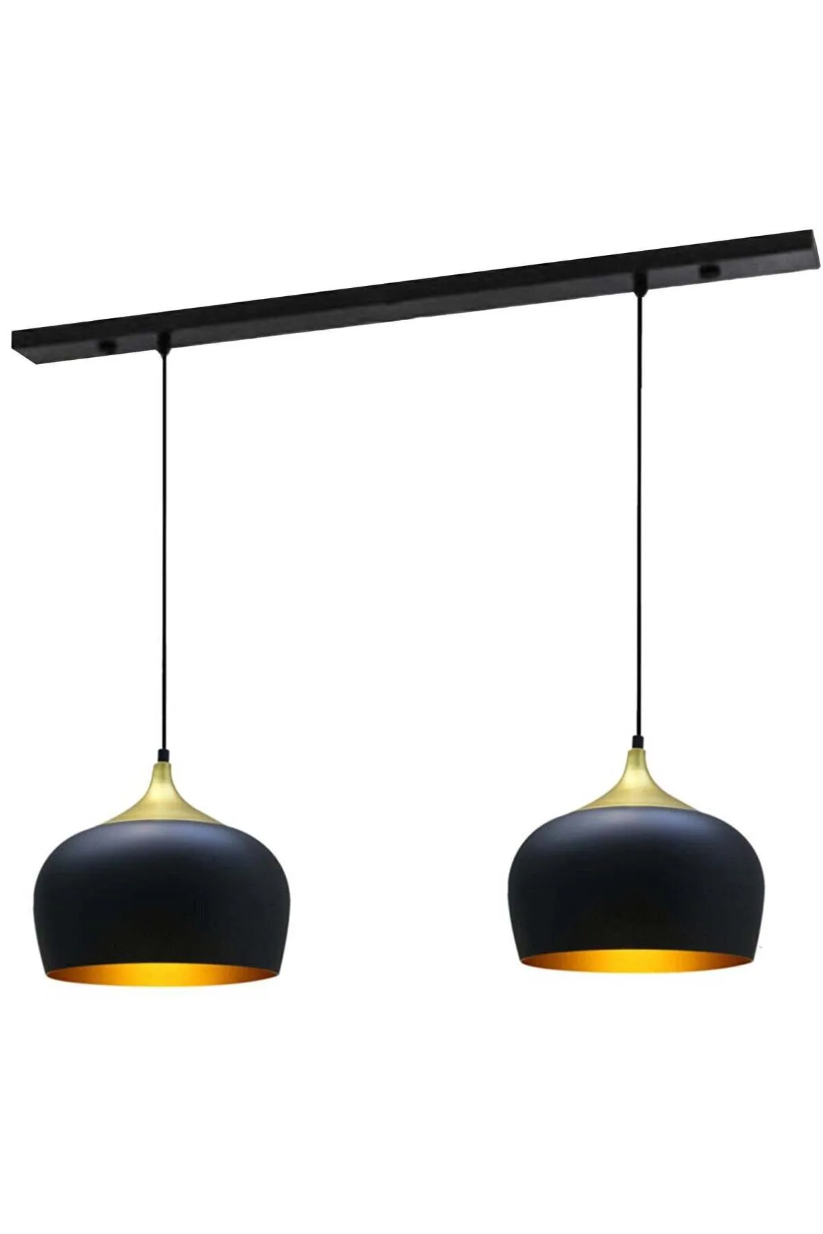 Bamyum  2x Hängelampe E27 Metall Set aus 2-3-4 Pendellampen Hängelampe Pendelleuchte