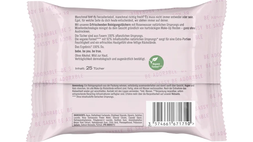 bebe erfrischende Reinigungstücher