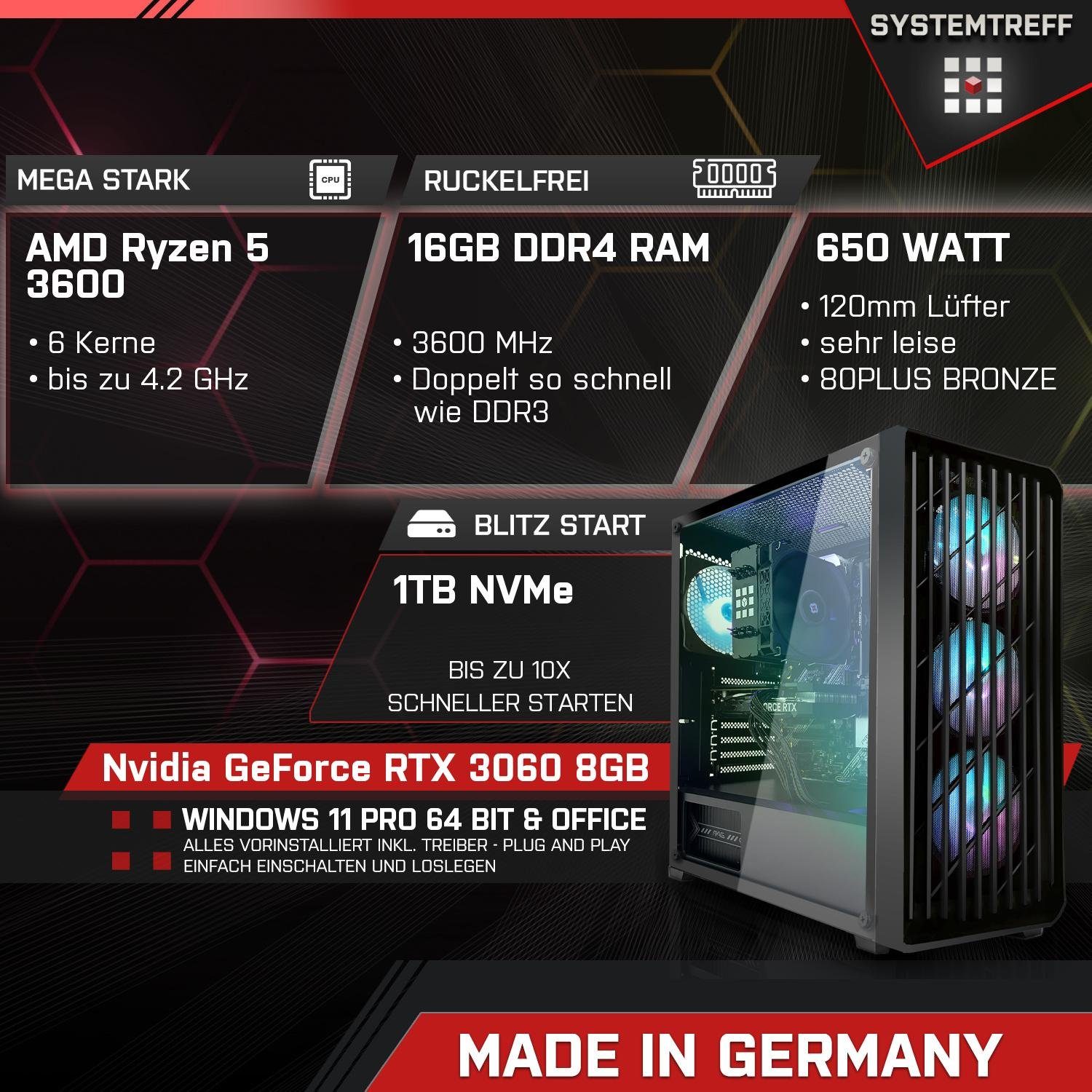 SYSTEMTREFF Gaming-PC-Komplettsystem (24