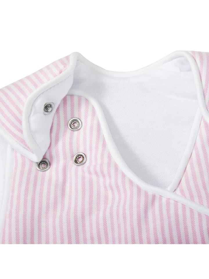 nordic coast company  Schlafsack Rosa Weiß gestreift günstig kaufen 110