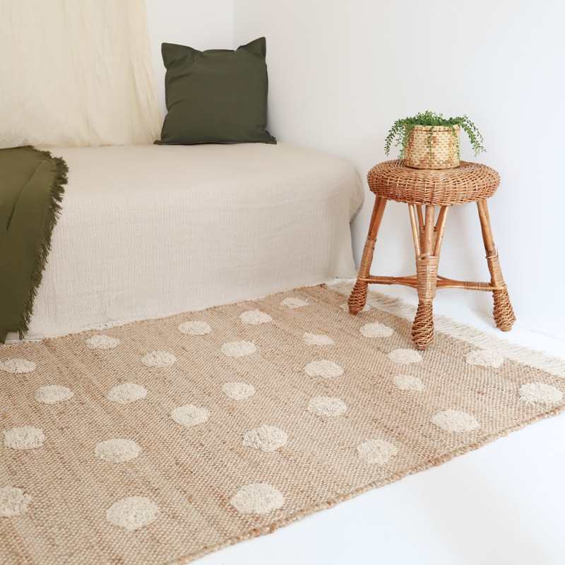 Tapis jute & coton 100x150cm NOP