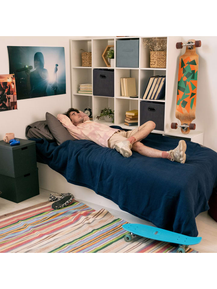 relaxdays 4 x Aufbewahrungsbox in Grau - (B)33 x (H)32 x (T)33 cm günstig kaufen onesize
