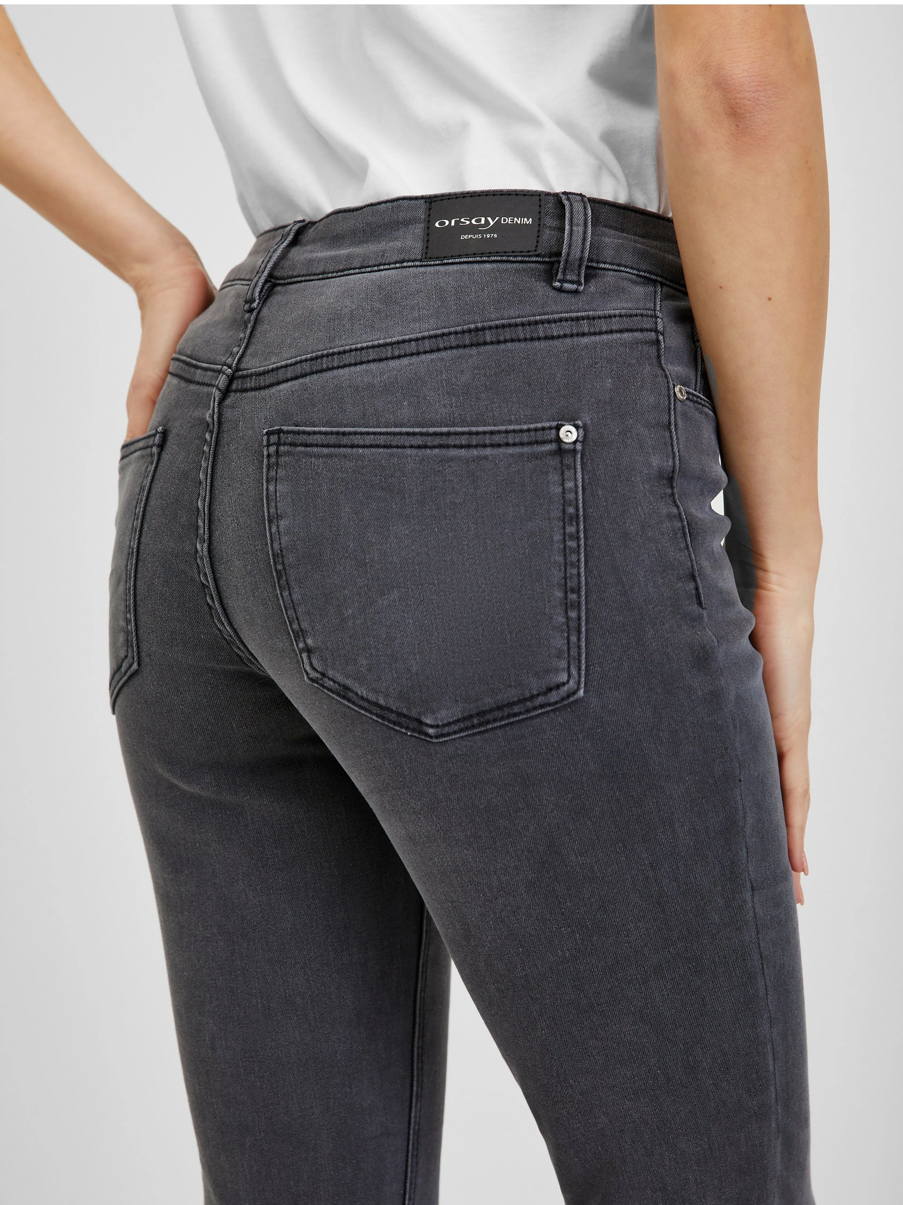 Graue Damenjeans mit Skinny Fit ORSAY