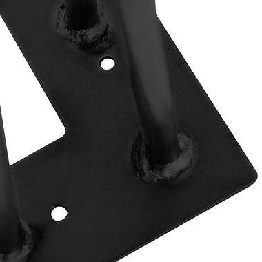 Melko Tischbein Tischgestell Hairpin Tischbeine 4er-Set Schwarz Silber Leg Haarnadelbeine Stahl Tisch Tischkufen Legs Esstisch Harpins Tischbein, Bodenschoner