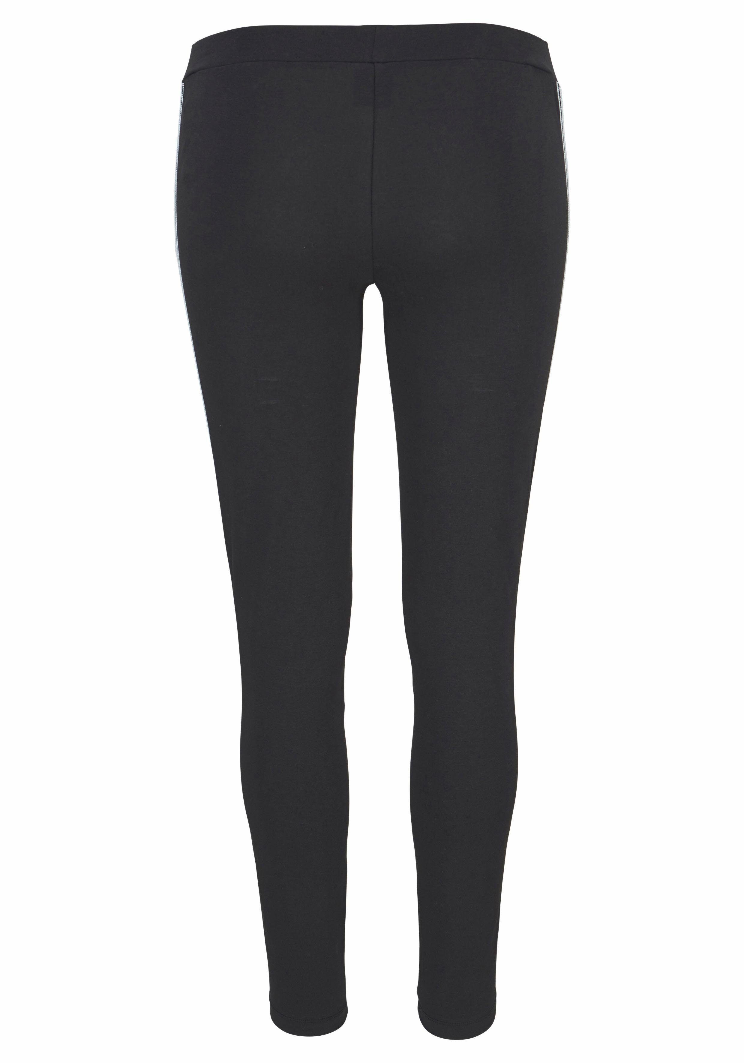 Bench. Leggings mit Logodruck in Metalloptik