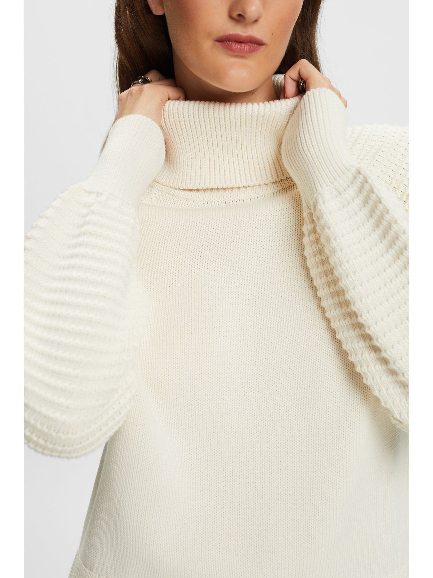 edc by Esprit Rollkragenpullover Baumwollpullover mit Rollkragen