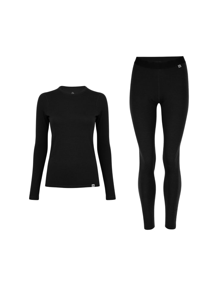 DANISH ENDURANCE Baselayer-Set Merino Baselayer in schwarz günstig kaufen