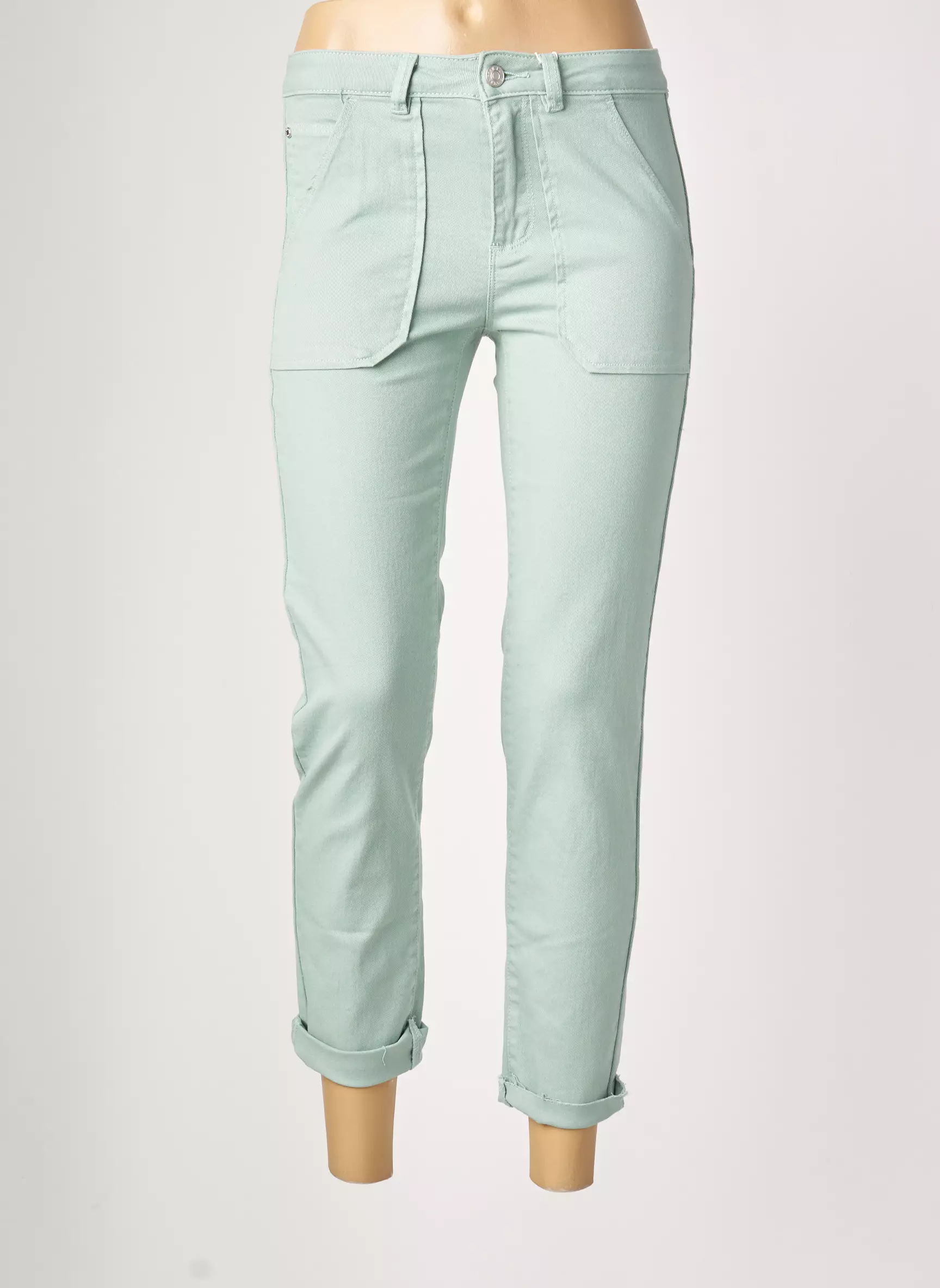 C Est Beau La Vie Jeans Coupe Slim Femme couleur vert