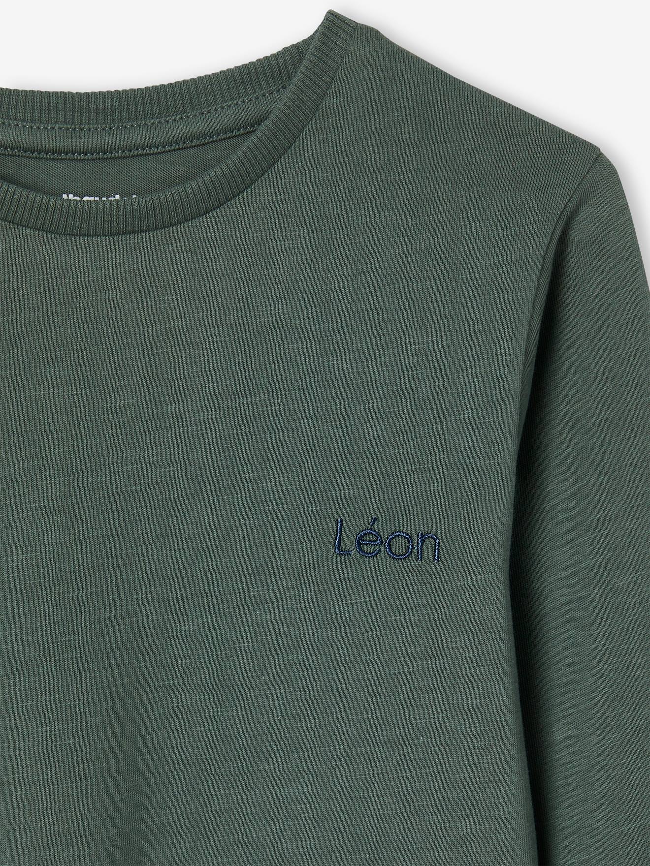 Vertbaudet Jungen Langarmshirt BASIC, personalisierbar Oeko-Tex - camelfarben