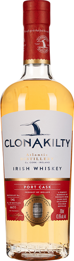 Clonakilty Irish Whiskey Port Cask Finish 0,7 Liter im Geschenkkarton