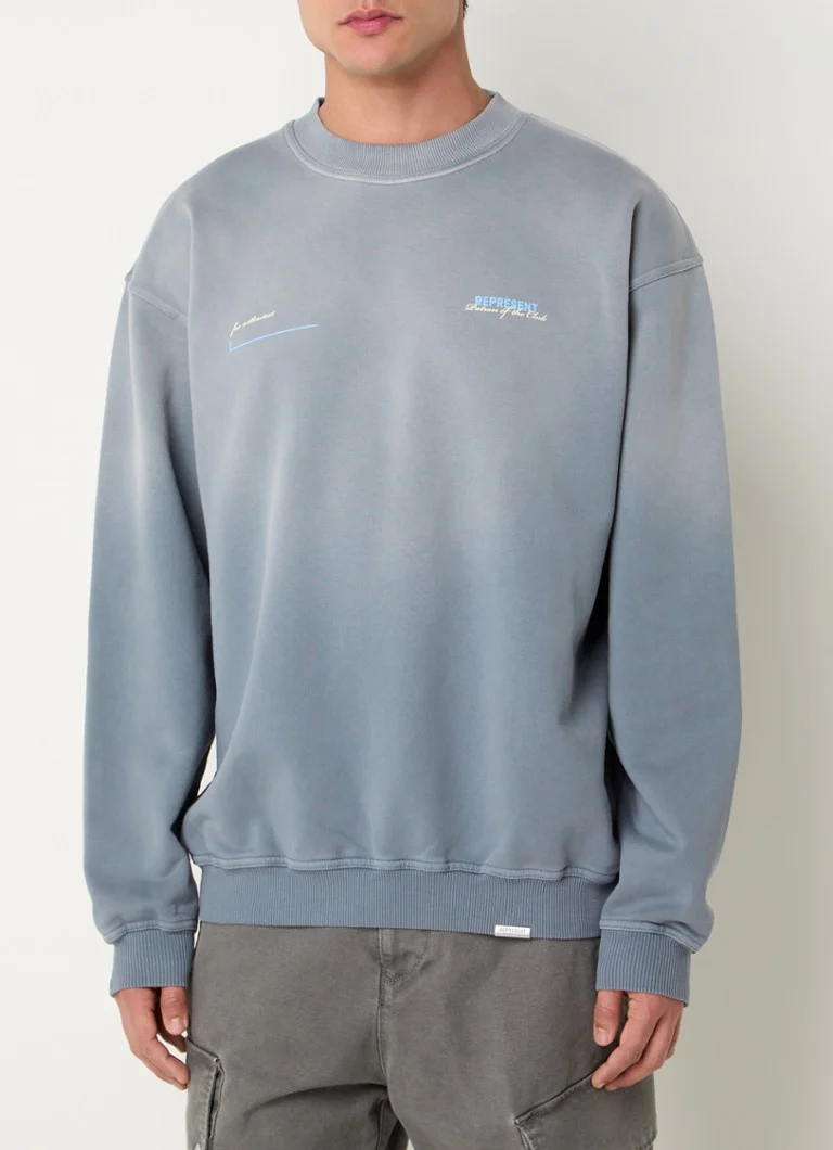 Represent Patron Of The Club sweater with logo and back print