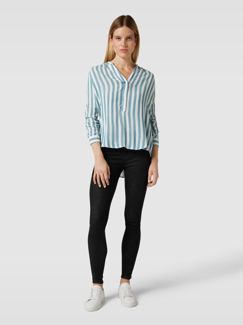Blusenshirt mit Streifenmuster in rauchblau