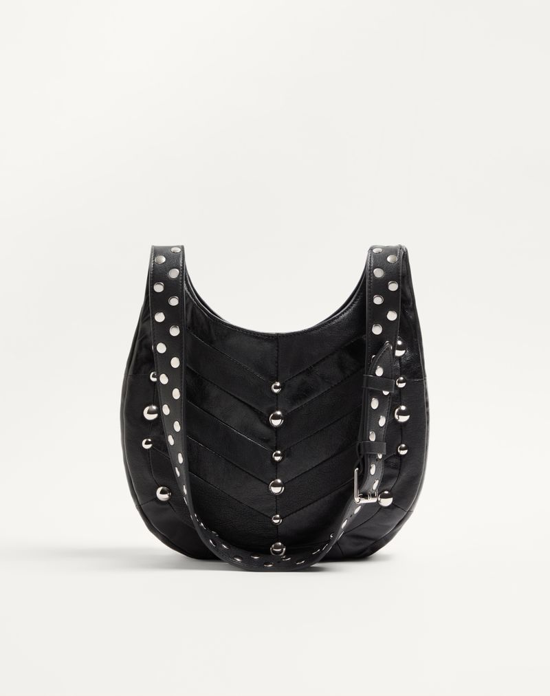 Valentino Garavani Hobo-taske i nappa med chevronmotiv og nitter