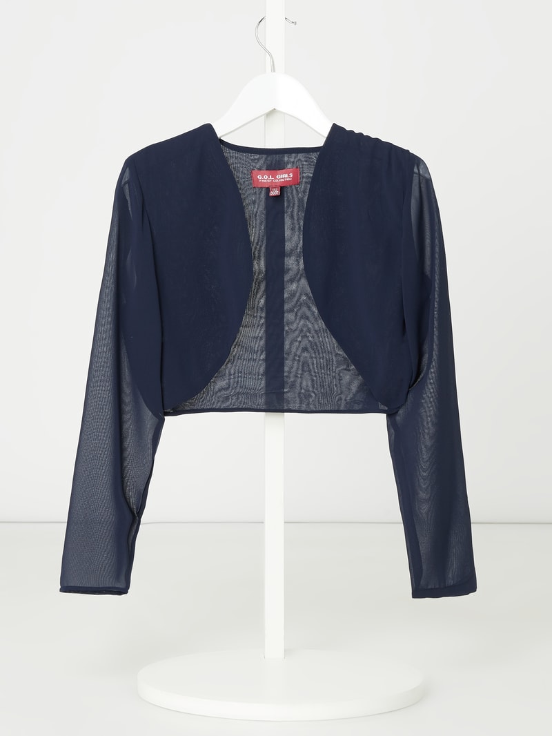 Bolero aus Chiffon in marineblau