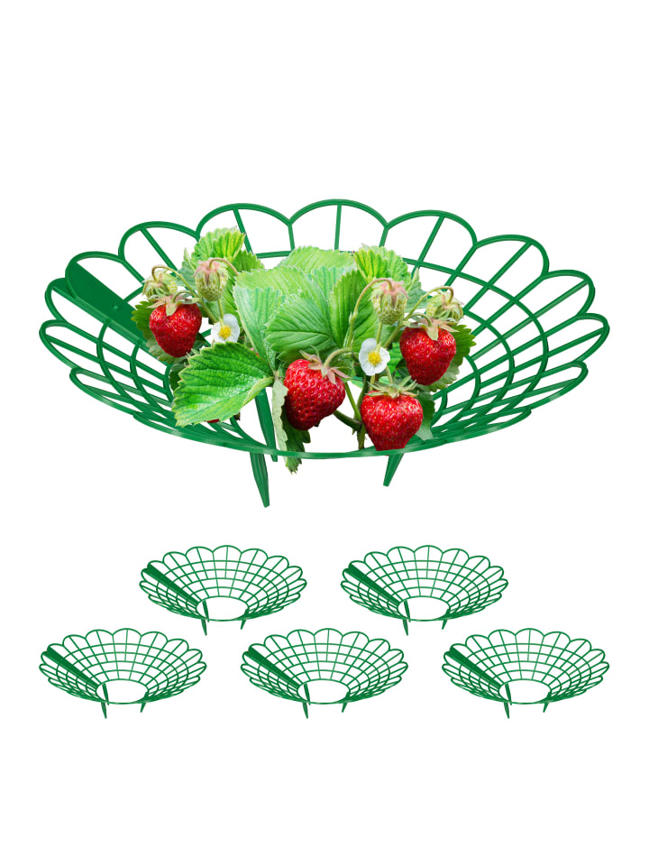 relaxdays 6 x Erdbeerreifer in Grün - (H)10 x Ø 30 cm günstig kaufen onesize