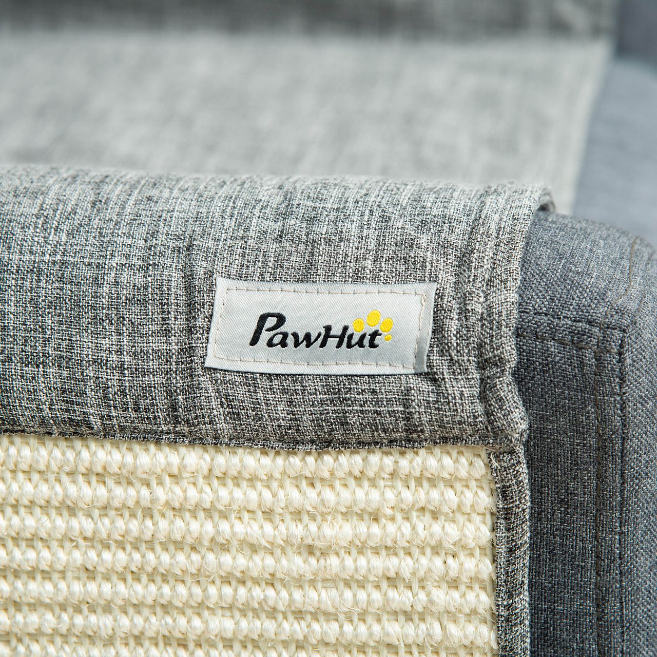 PawHut Kratze Brett Kratzbaum Katzenspielzeug Sisal Polyester Grau