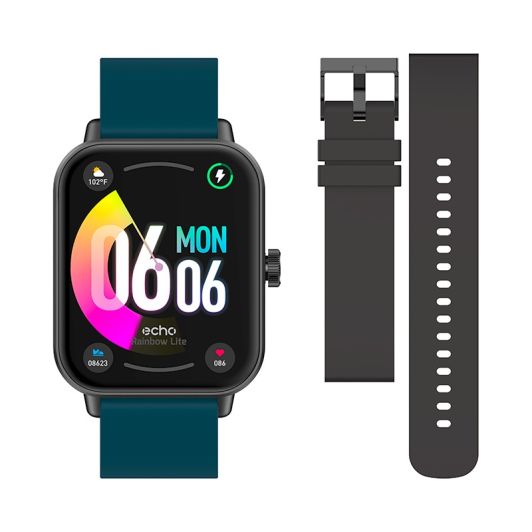 Ceas inteligent ECHO Rainbow Lite brățară neagră albastră