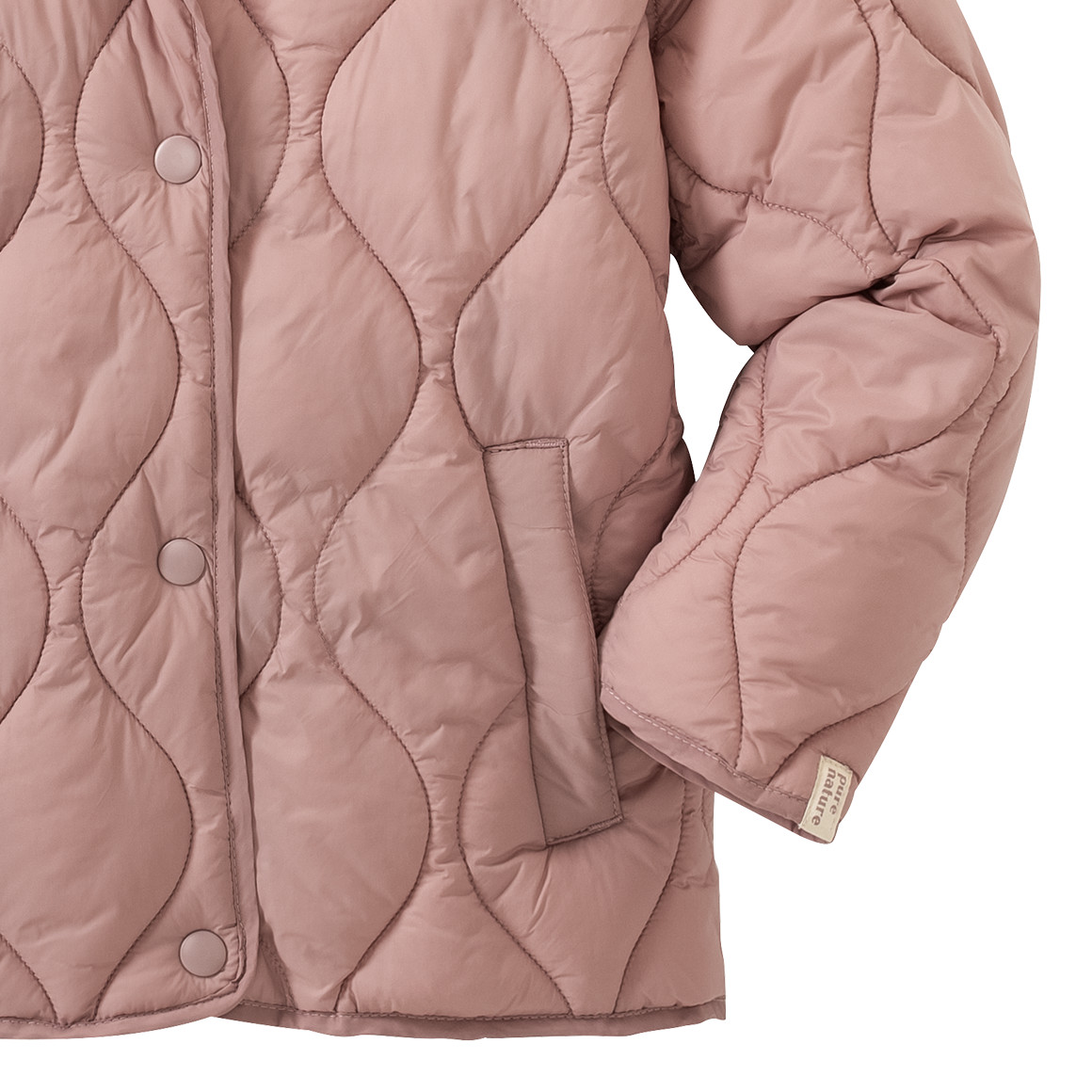 Mädchen Steppjacke mit Druckknopfleiste