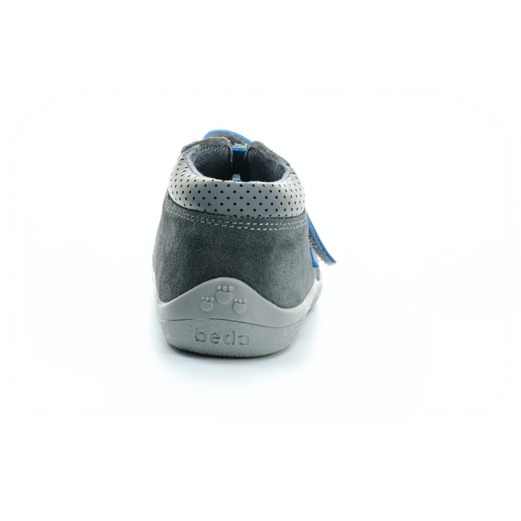 Beda Robin mit Membran (BF 0001/W/M) dunkelgraue Barfuß-Stiefeletten