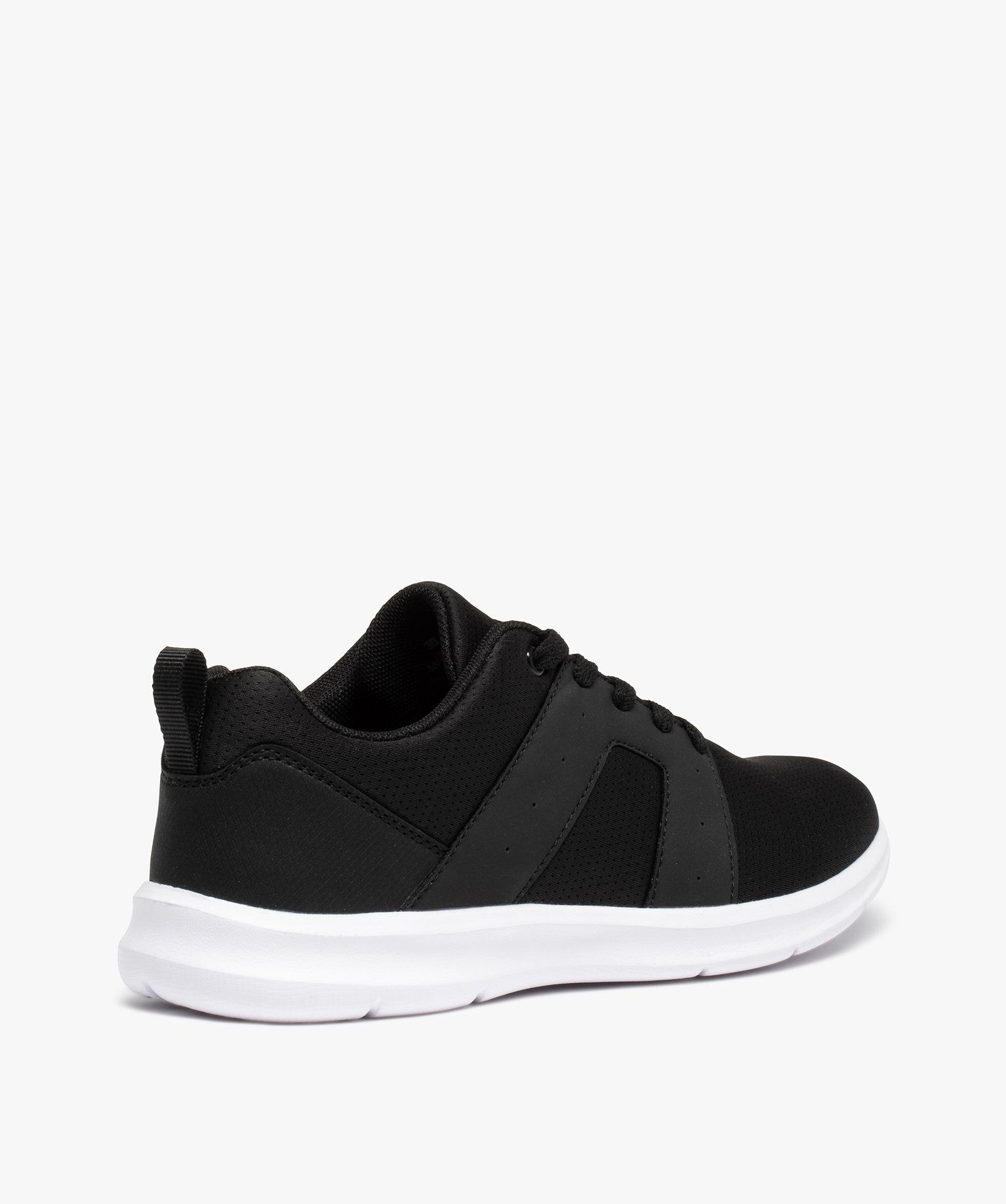 Baskets running en textile uni extralégères femme noir | GEMO