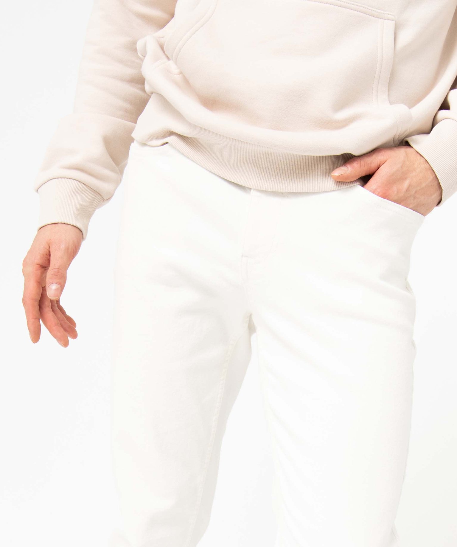 Jean homme coupe slim en coton stretch blanc | GEMO